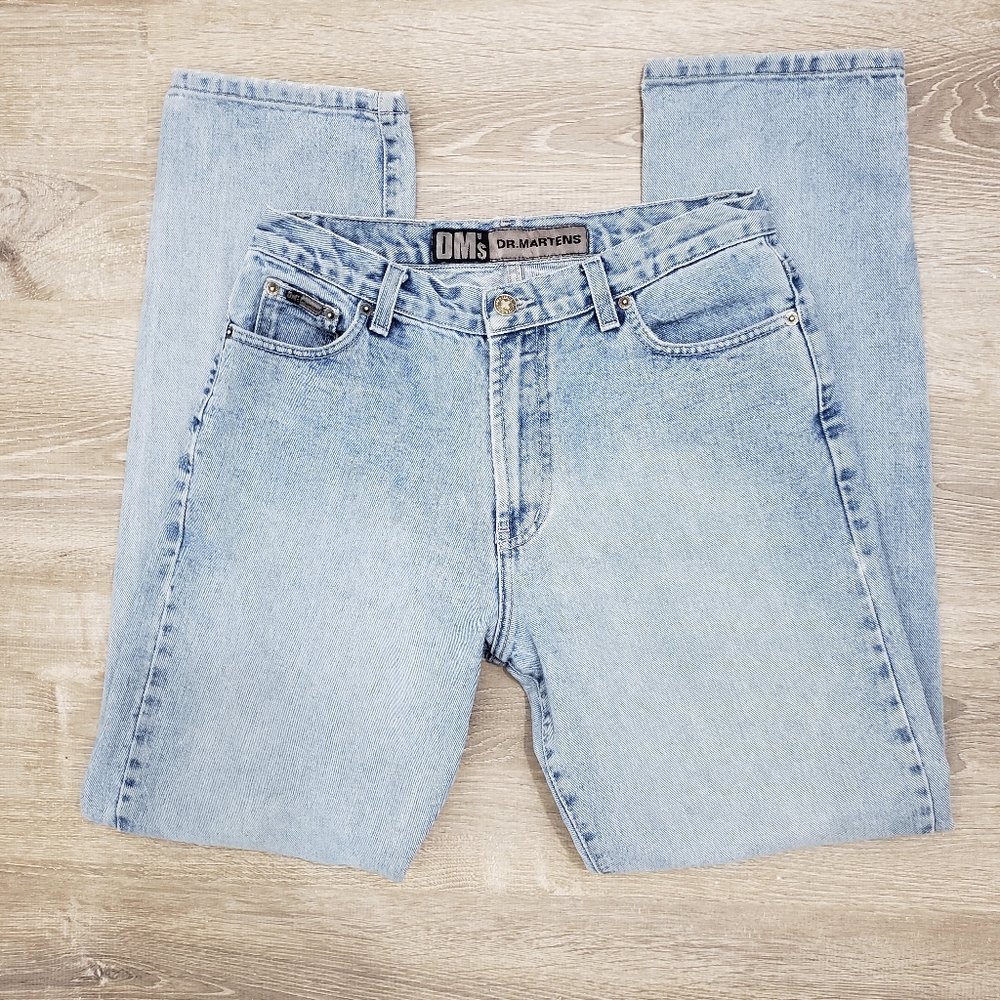 Vintage Dr. Martens High Rise Light Wash Jeans. Made in USA